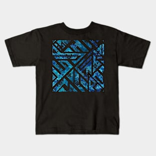 Blue geometric Kids T-Shirt